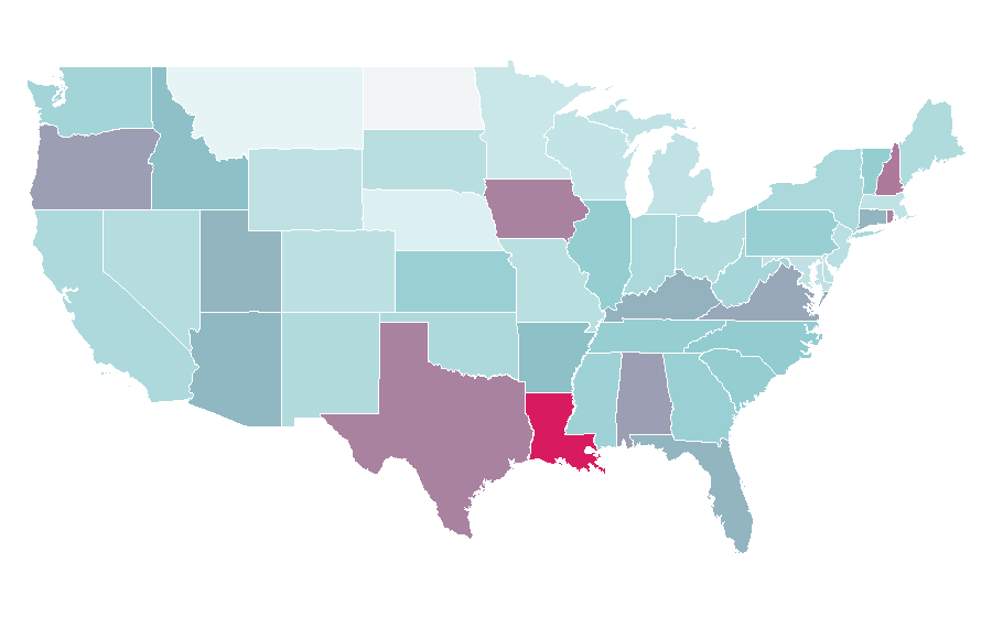Affinity by region — Pest control, United States