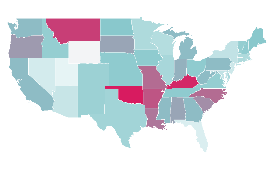Affinity by region — Pestilence, United States