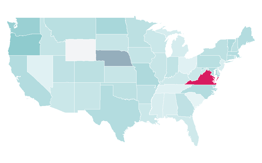 Affinity by region — PETA (People for the Ethical Treatment of Animals), United States