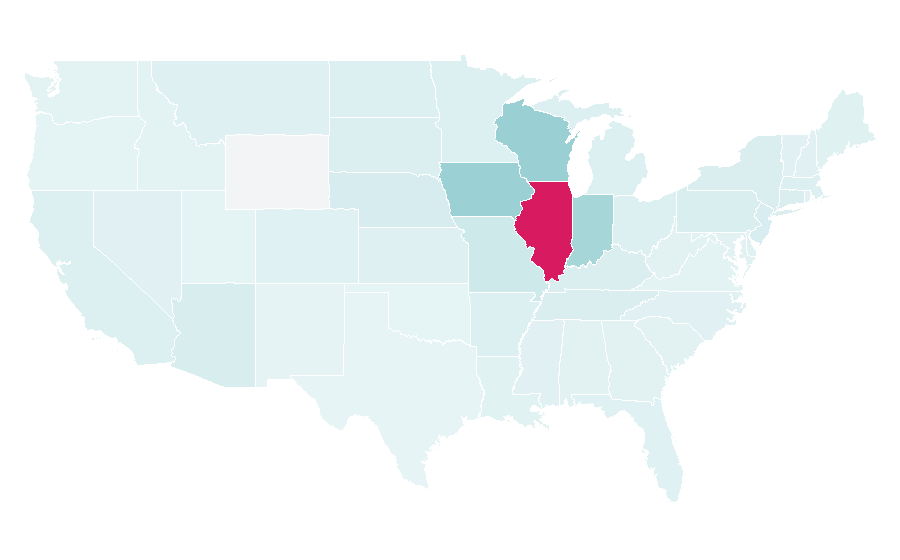 Affinity by region — Pete Crow-Armstrong, United States