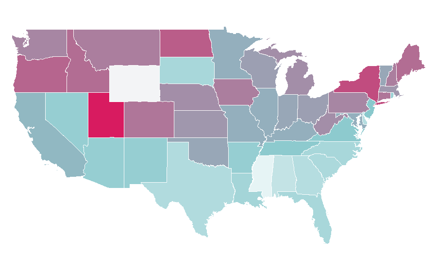 Affinity by region — Pete Davidson, United States