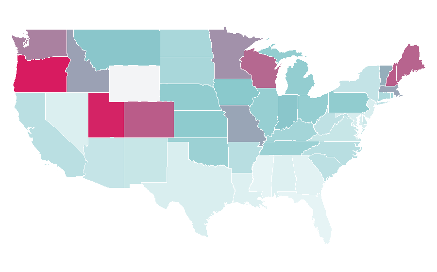 Affinity by region — Pete Holmes, United States