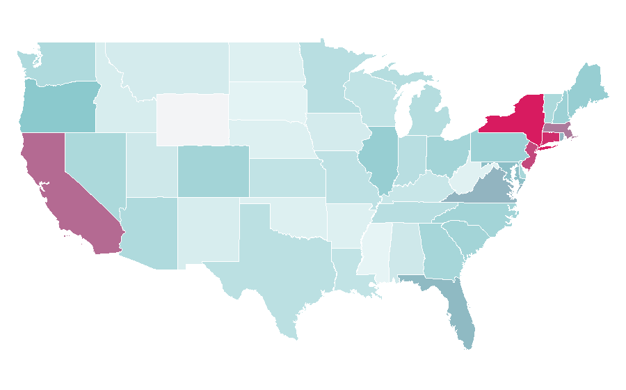 Affinity by region — Pete Sampras, United States