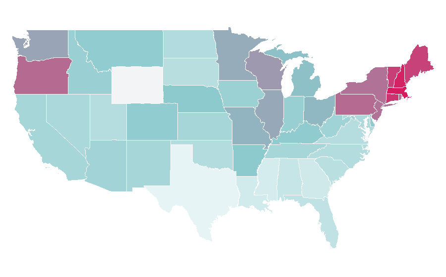 Affinity by region — Pete Townshend, United States