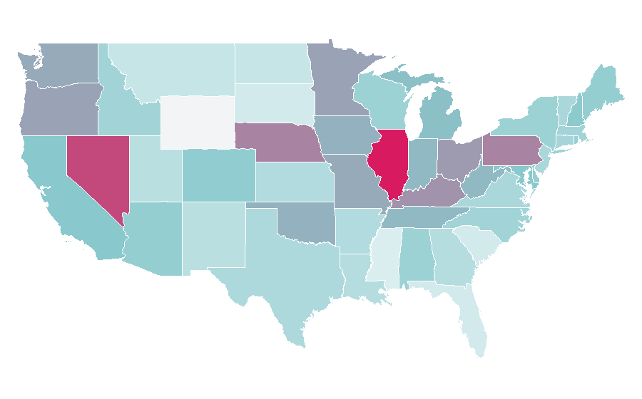 Affinity by region — Pete Wentz, United States