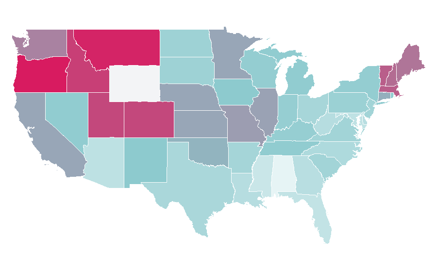 Affinity by region — Peter Berg, United States