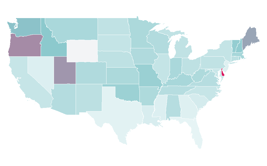 Affinity by region — Peter Capaldi, United States