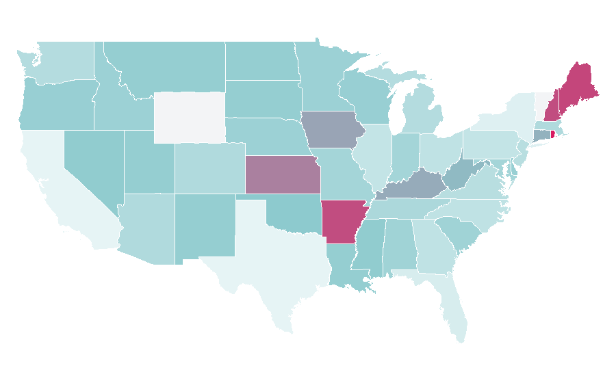 Affinity by region — Petra University, United States