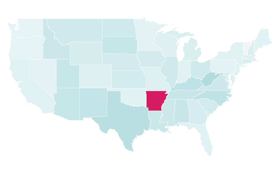 Affinity by region — Pharmacy Technician Certification Board (PTCB), United States