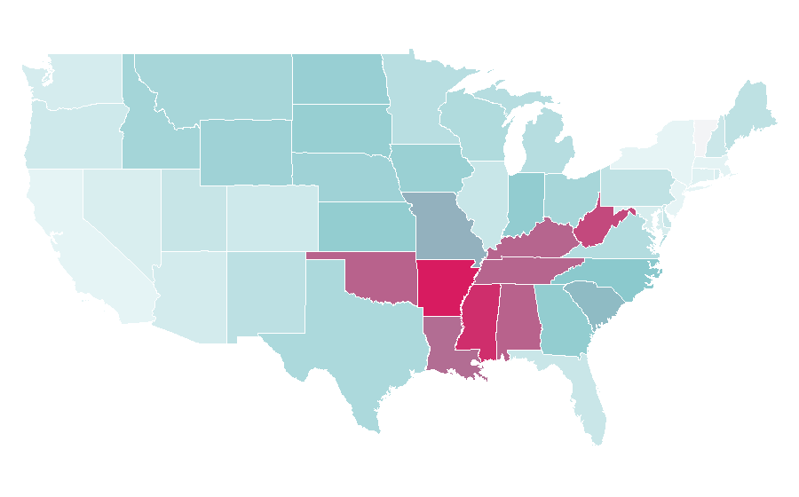 Affinity by region — Phil Robertson, United States