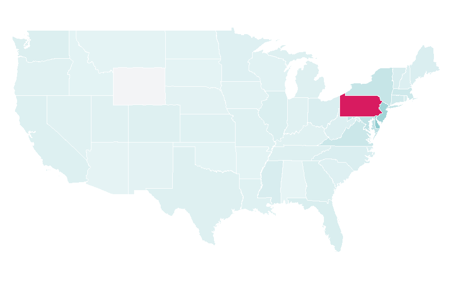 Affinity by region — Philadelphia County, Pennsylvania, United States