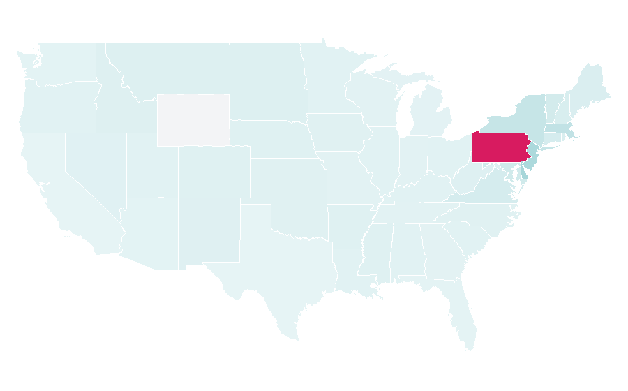 Affinity by region — Philadelphia Marathon, United States