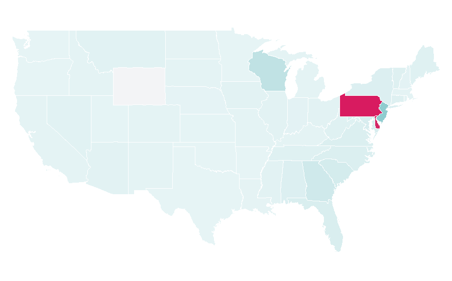 Affinity by region — Philadelphia Phillies, United States