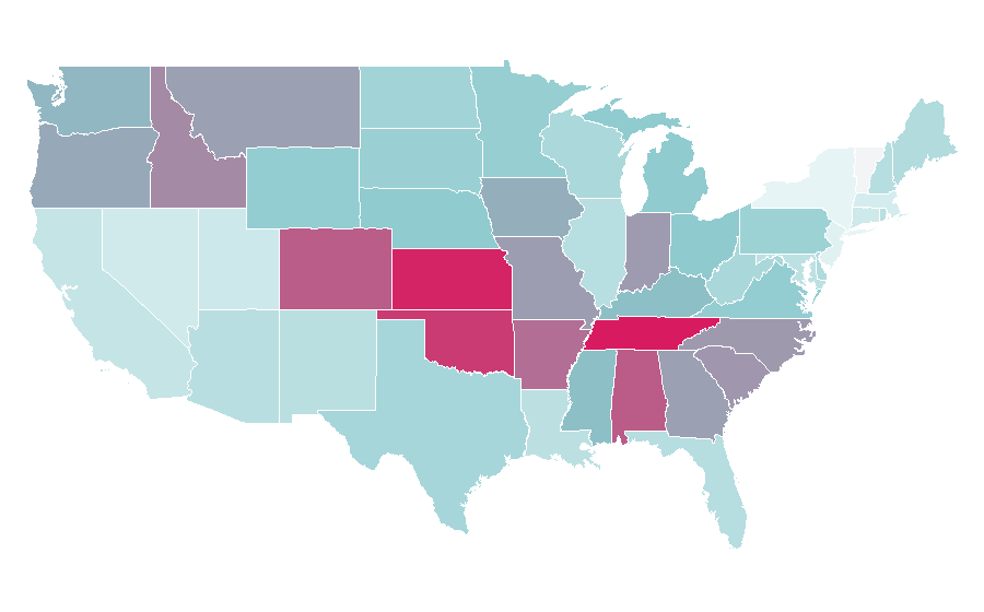Affinity by region — Philip Yancey, United States