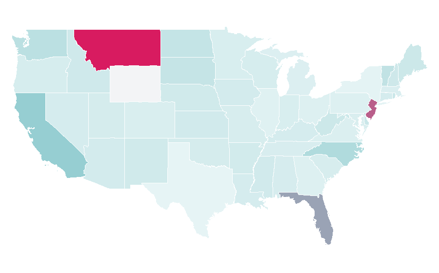 Affinity by region — Philippine cuisine, United States