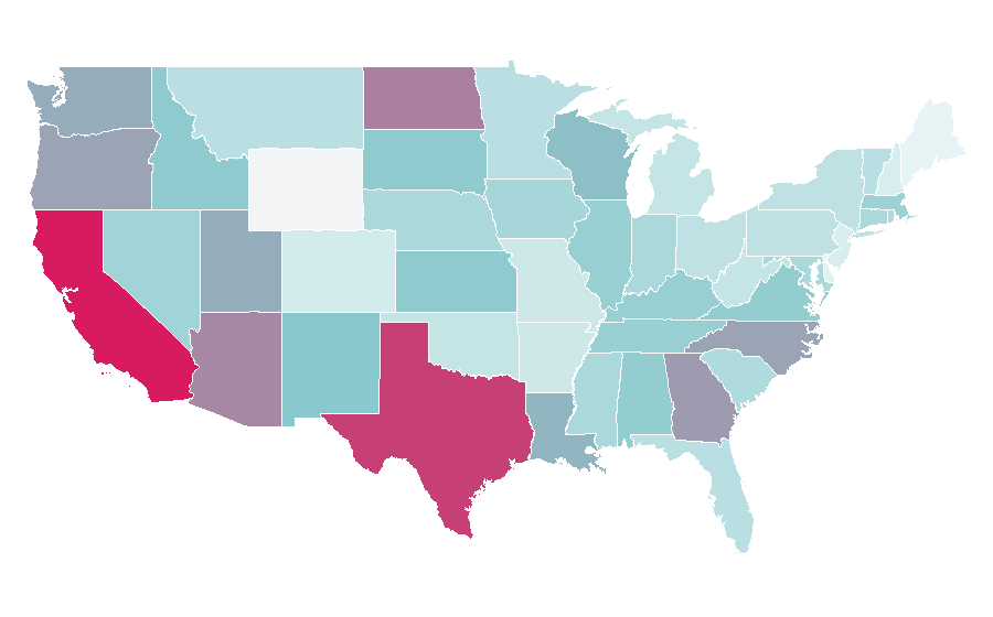 Affinity by region — Philosophy, Politics and Economics, United States