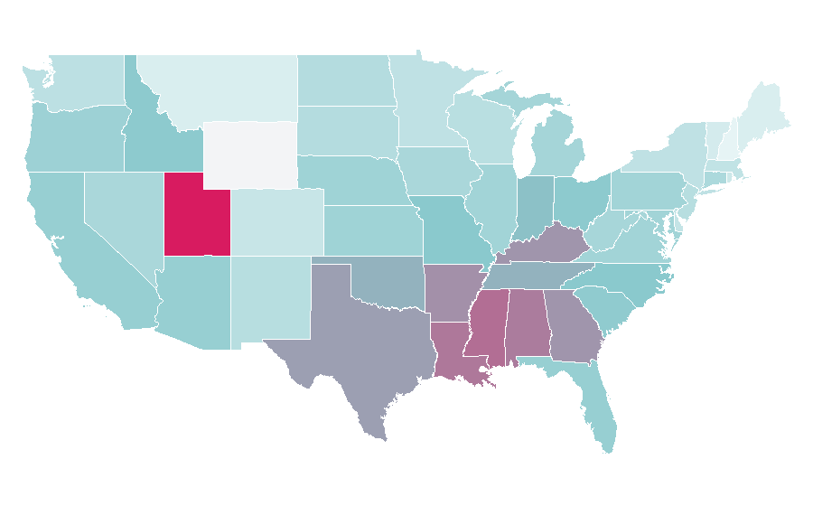 Affinity by region — Phineas and Ferb, United States