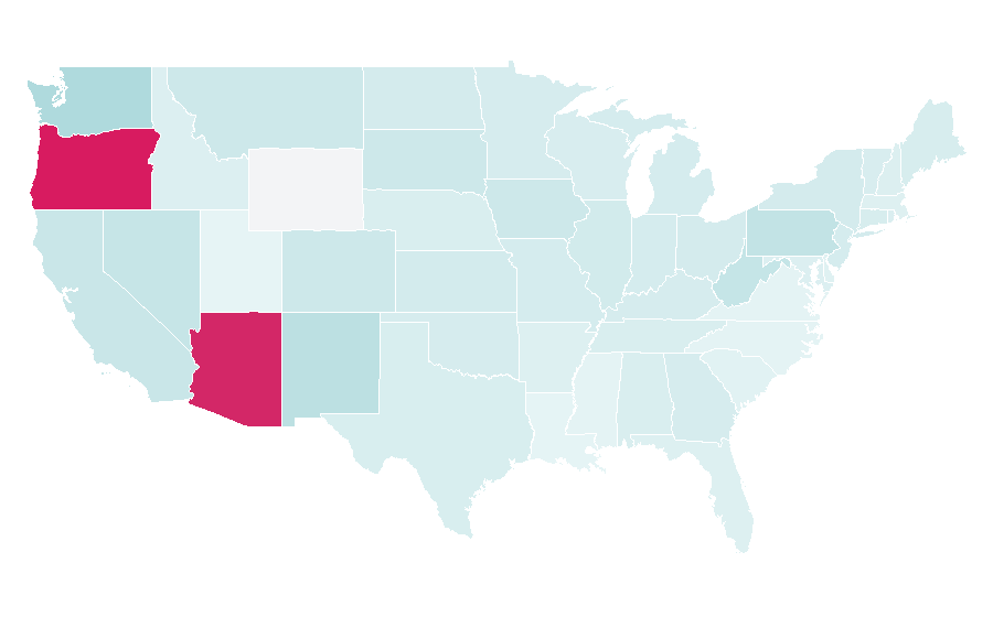 Affinity by region — Phoenix International Raceway, United States