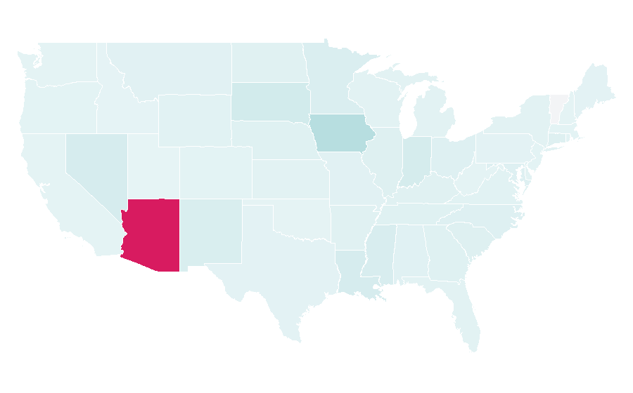 Affinity by region — Phoenix Mercury, United States