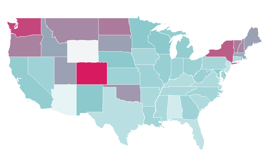 Affinity by region — Photo sharing, United States