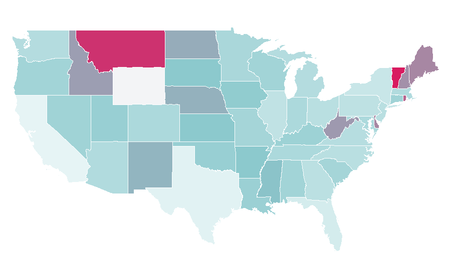 Affinity by region — Photographic printing, United States