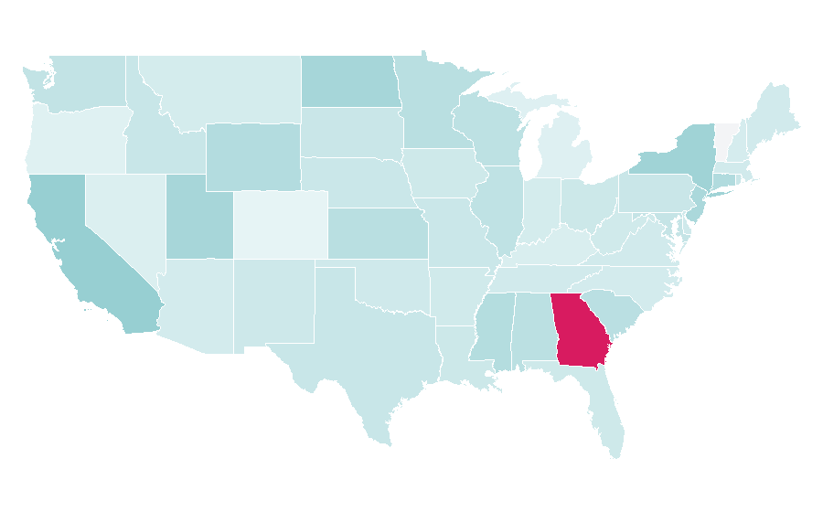 Affinity by region — Physical education, United States