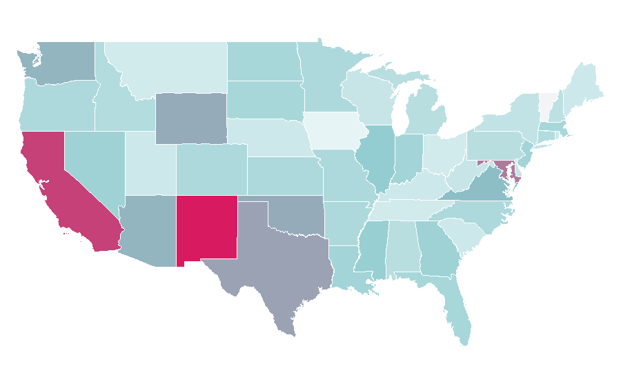 Affinity by region — Physicist, United States