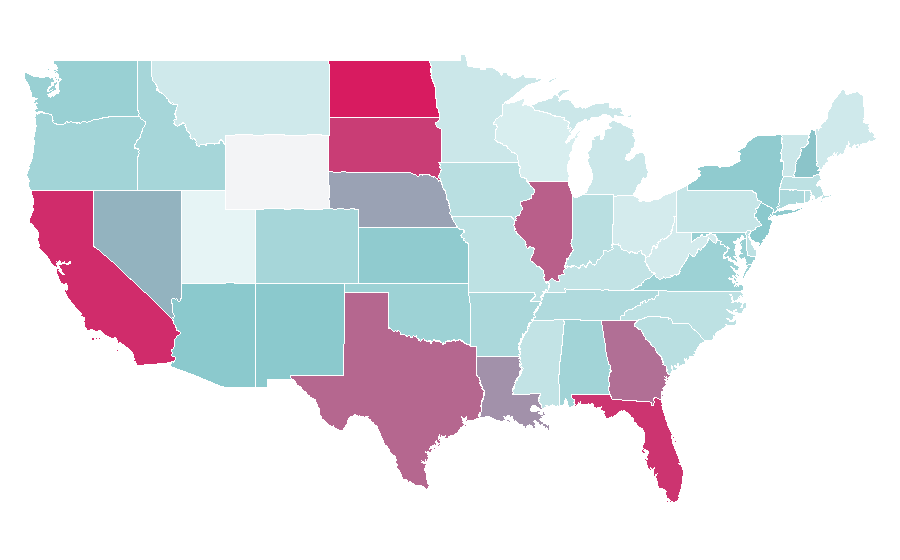 Affinity by region — PiCK UP!, United States