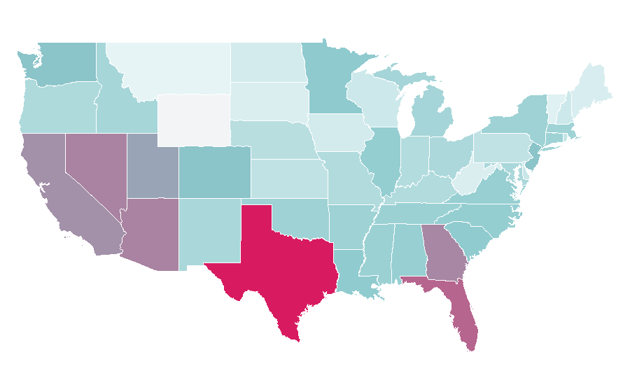 Affinity by region — Pickleball, United States