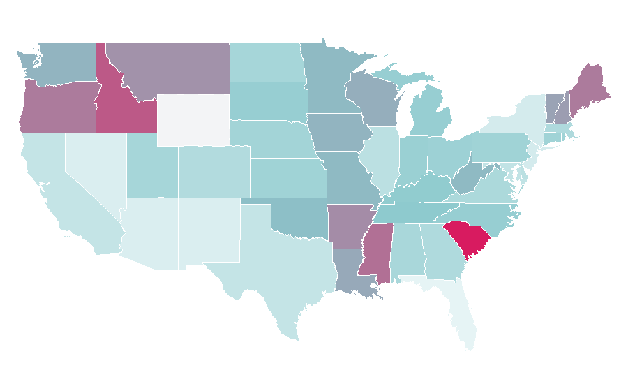 Affinity by region — Pickled cucumber, United States