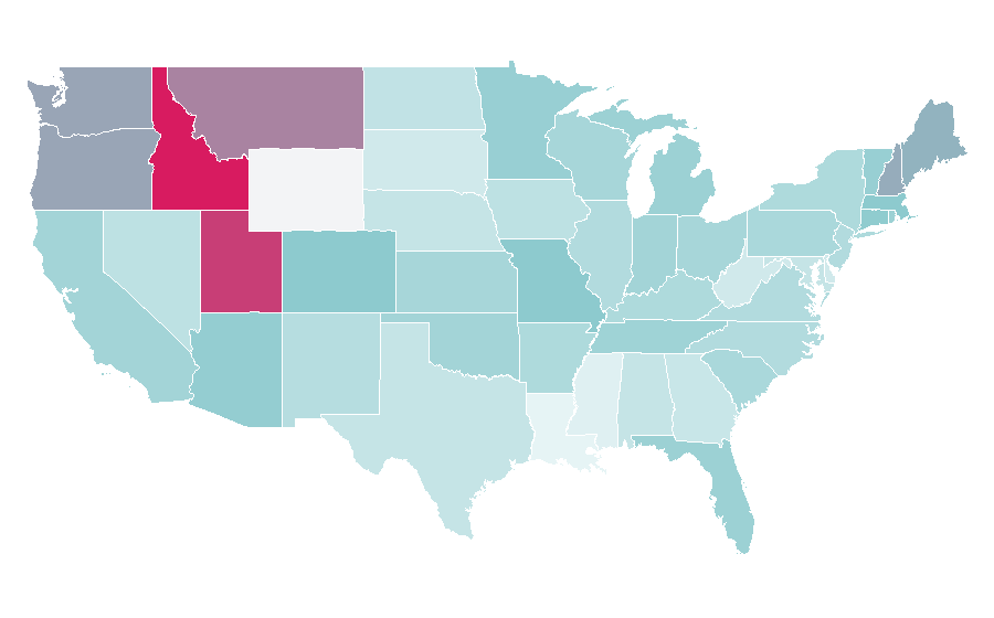 Affinity by region — Pierce Brosnan, United States