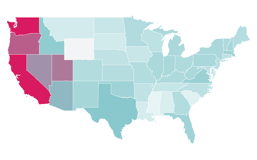 Affinity by region — Pikmin, United States
