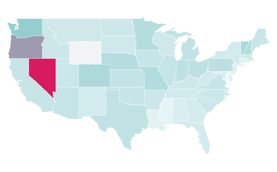 Affinity by region — Pinball, United States