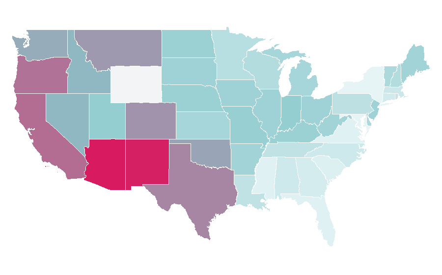 Affinity by region — Pineapple Express (film), United States
