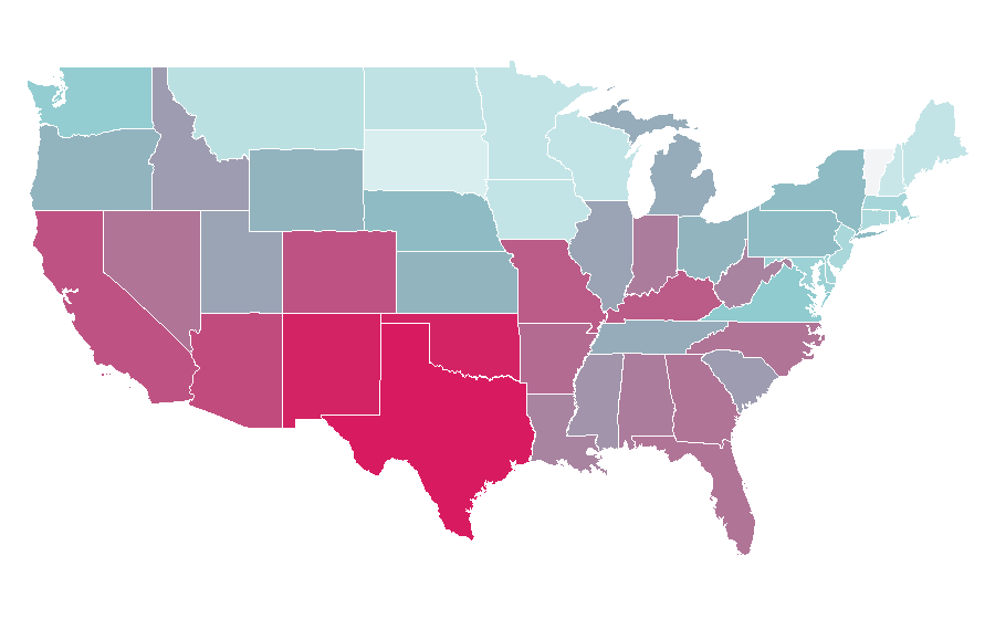 Affinity by region — Pinky and the Brain, United States