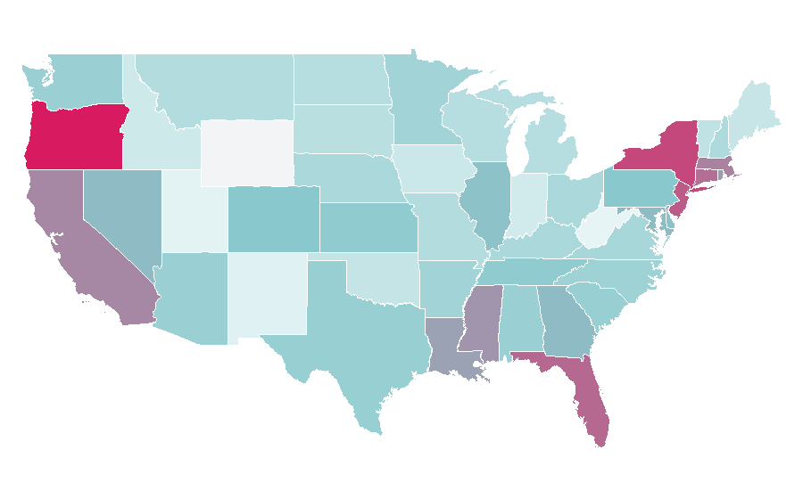 Affinity by region — Pinot noir, United States