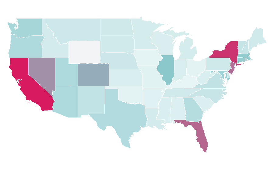 Affinity by region — pioneer dj, United States