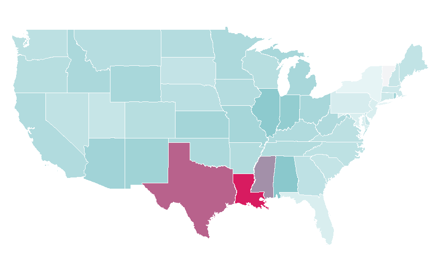 Affinity by region — Piping and plumbing fitting, United States