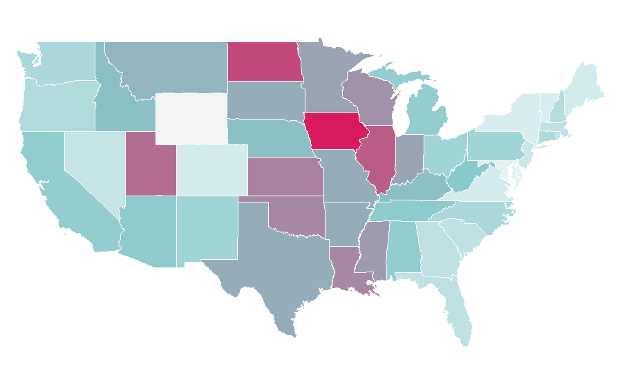 Affinity by region — Piranha 3D, United States