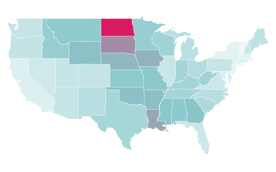 Affinity by region — Pit Boss (TV series), United States