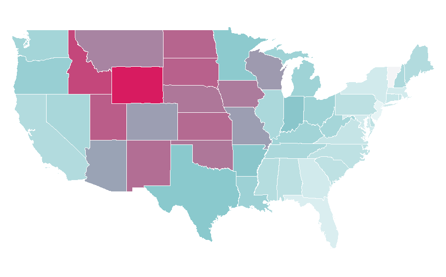 Affinity by region — Pitch Perfect 2, United States