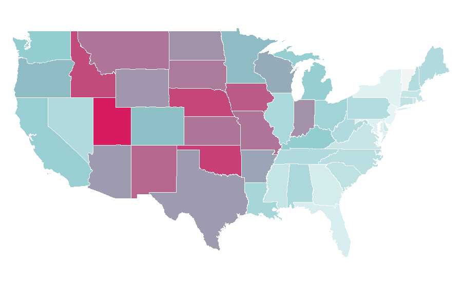 Affinity by region — Pitch Perfect, United States