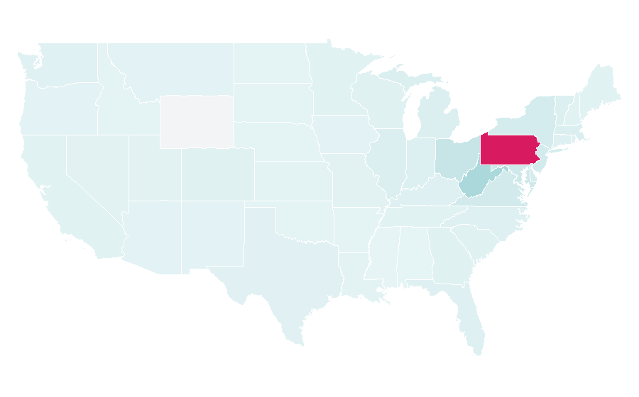 Affinité par région — Pittsburgh, États-Unis