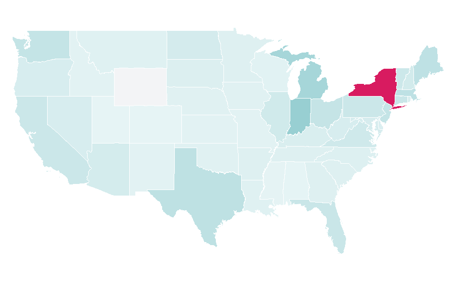 Affinity by region — Pizza Pizza, United States