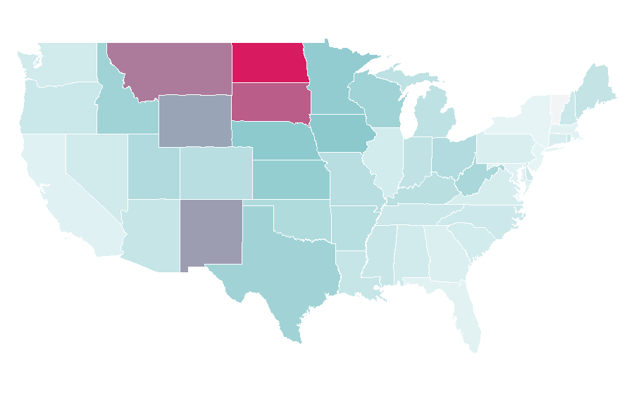Affinity by region — PJ Trailers, United States