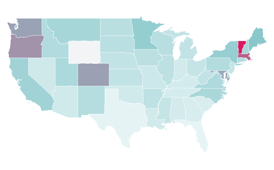 Affinity by region — Planet Money, United States