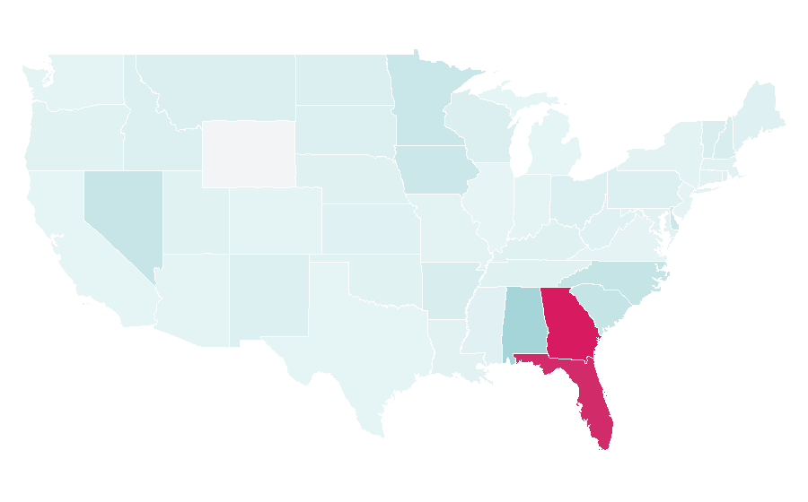 Affinity by region — Planet Smoothie, United States