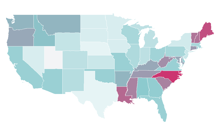 Affinity by region — Plant-Based Dietitian, United States
