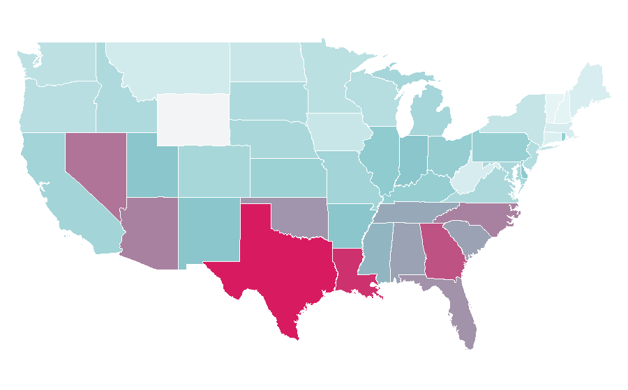 Affinity by region — Plasma (physics), United States