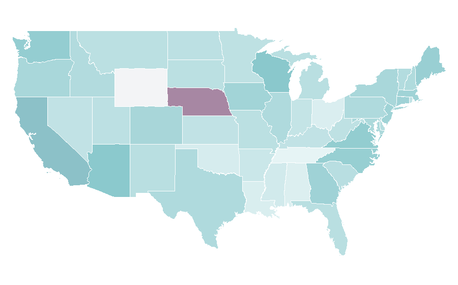 Affinity by region — Plastic pollution, United States